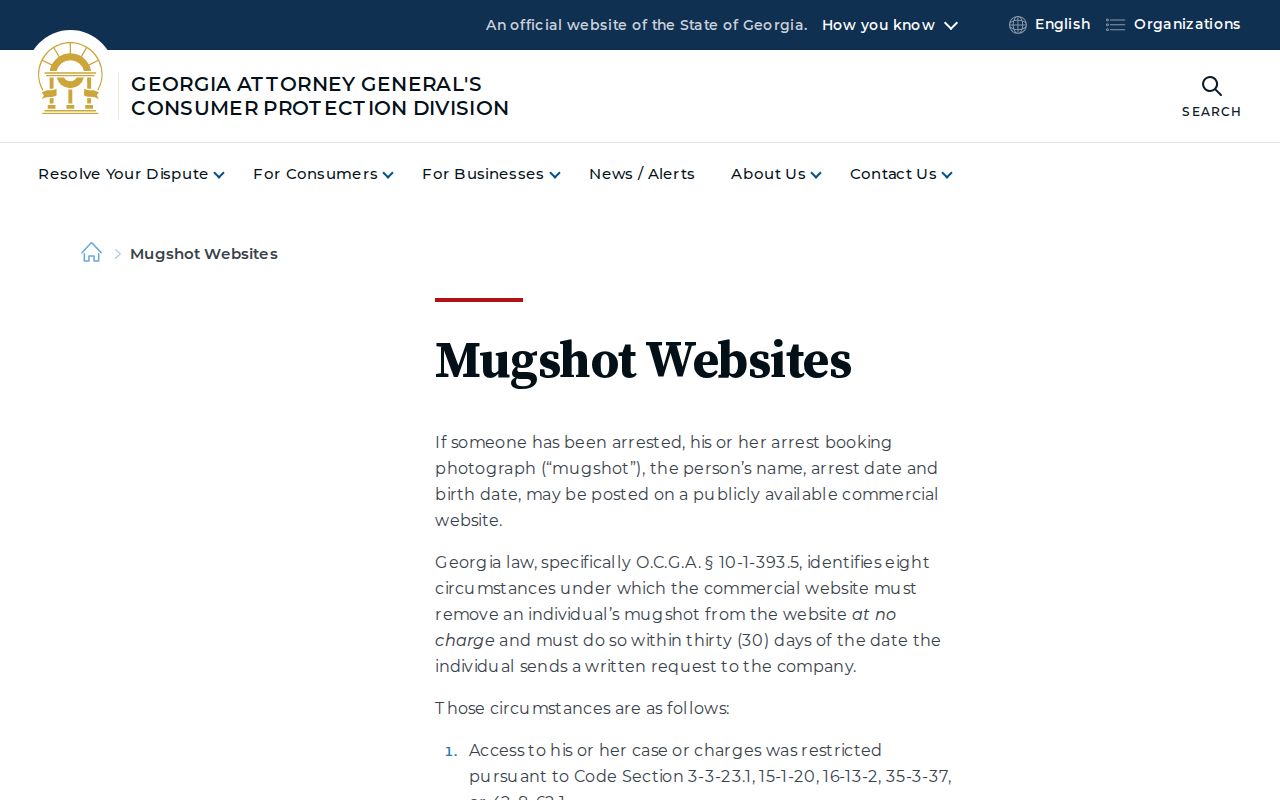 Upson County released mugshots and Georgia free removal rights